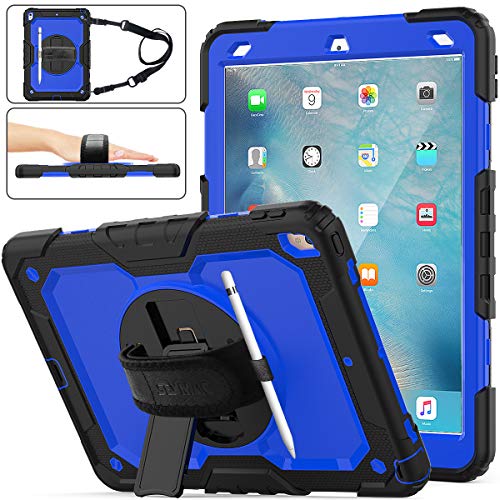 Product Cover SEYMAC Stock iPad Air 3 Case, Shockproof [Full-Body] Rugged Armor Case with 360 Rotating Stand [Pencil Holder] [Screen Protector] Hand Strap for iPad Air 3 10.5
