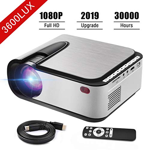 Product Cover Video Projector Seeback 1080P Full HD LED Projector 3600 Lumens 30,000 Hrs Multimedia Home Theater Movie Projector for Indoor/Outdoor 150 Inch Compatible with USB/HDMI/SD/AV/VGA