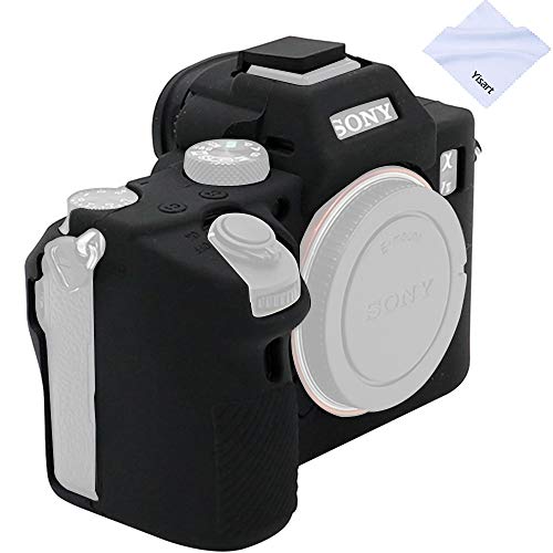 Product Cover Yisau Sony A7iii A7Riii A7siii Case, Professional Silicone Rubber Case Cover Coverable Protective for Sony Alpha A7 iii A7r iii A7siii Camera + Microfiber Cloth (Black)