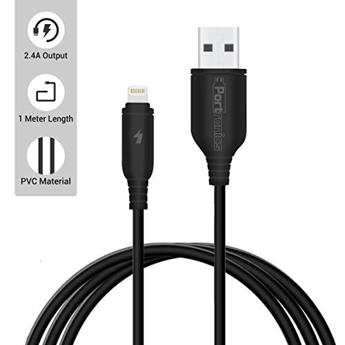 Product Cover Portronics POR-309 Konnect Flex 1M Cable with Charge & Sync Function (Black)