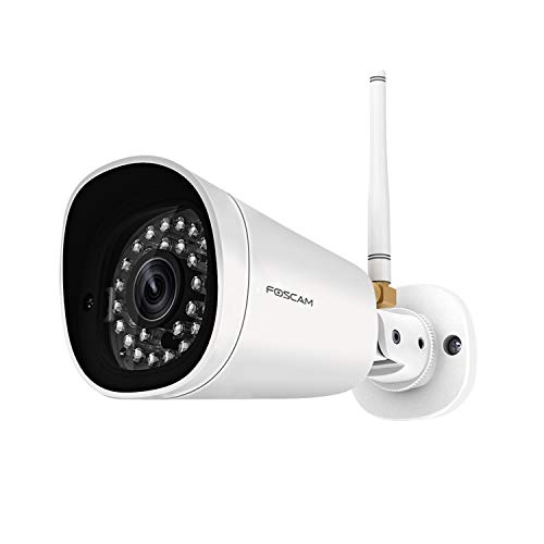 Product Cover Foscam WiFi Outdoor/Indoor Security Camera, 1080P Surveillance Bullet IP Camera with Intelligent Human Detection/Motion Detection, 66ft Night Vision, IP66 Waterproof, Free Cloud, Supports Alexa, White