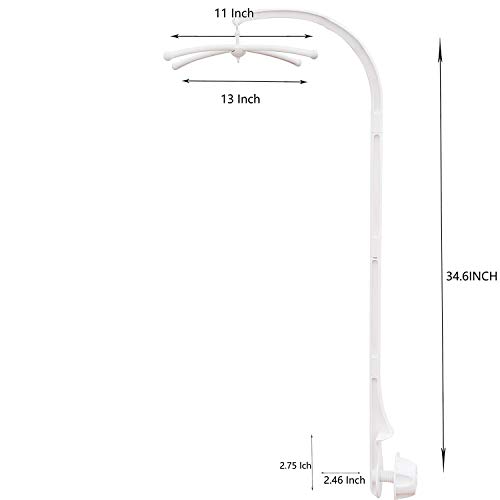 Product Cover B&B 34.6 inch Baby Crib Mobile Baby Crib Mobile Holder Bed Bell Holder Music Box Holder Arm Bracket Baby Bed Stent Set Nut Screw (34.6INCH)