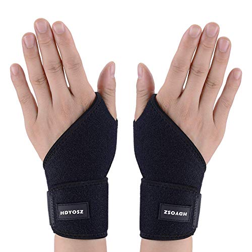 Product Cover HDYOSZ Carpal Tunnel Wrist Brace, 1 Pair Adjustable Wrist Compression Wrap for Sprains, Wrist Tendonitis, Pain Relief, Injury Recovery Fit for Both Left Hand and Right Hand