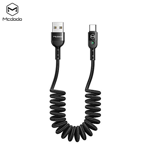 Product Cover AICase Retractable USB Type C Cable, Coiled Type-C Cable for Car,Charging & Sync Data,USB C Charger Cable for Galaxy S9 S8 Note 8, Pixel, LG V30 G6, Nintendo Switch, OnePlus 5 etc