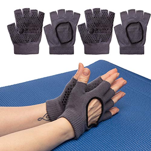 Product Cover Zenzation (3 Pairs Yoga Gloves for Women Non Slip Grip for Pilates Fitness Fingerless Breathable