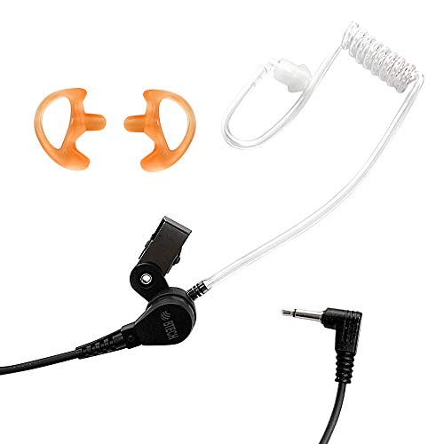 Product Cover BTECH QHM01 3.5mm Listen-ONLY Heavy-Duty Surveillance Earpiece (Includes earmolds and Earbud) with Clear Acoustic Coil Tube for Two-Way Radios, Transceivers, and Radio Speaker Mics Jacks