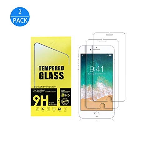 Product Cover Screen Protector for iPhone 8 Plus 7 Plus 6s Plus 6 Plus,[5.5inch][2Pack],2.5D Edge Tempered Glass,Anti-Scratch,Case Friendly