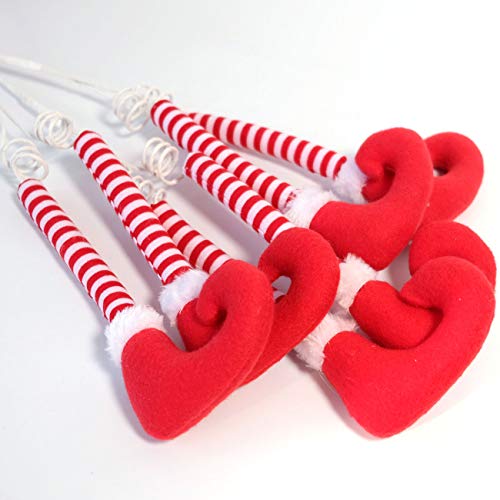 Product Cover idyllic Christmas Picks Elf Legs Boot Pick Striped Red, Festive and Whimsical Decorations Ornaments for Christmas Tree