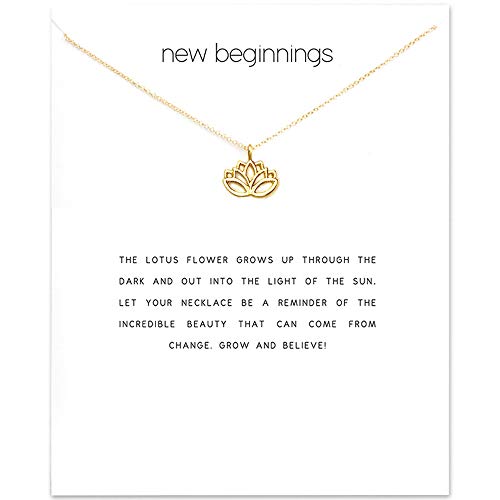 Product Cover Flaming Phenix Lotus Necklace with Meaning Card (lotus)
