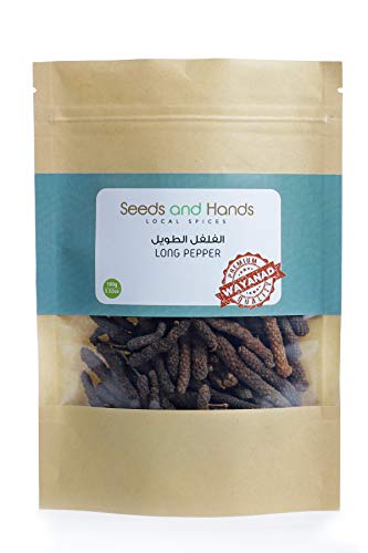 Product Cover Seeds and Hands Wayanad Long Pepper/Thippili/Pipali Whole (100g)