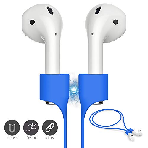 Product Cover FONY Airpods Magnetic Strap Anti-Lost Airpods Cord Sport String Silicone Leash Cable Connector - Airpods Accessories for Airpods Pro/2/1 (Blue)