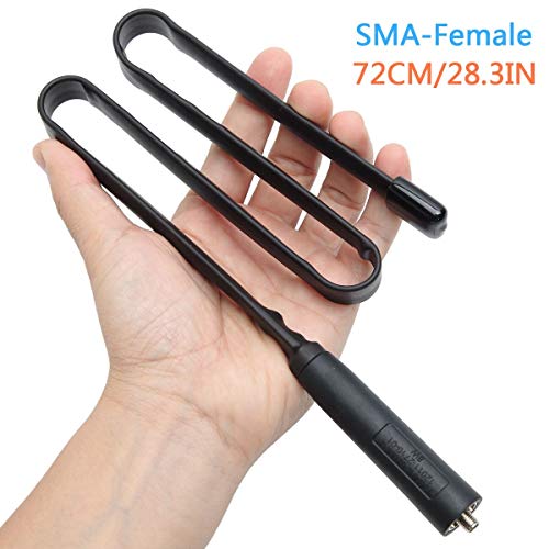 Product Cover 72CM/28.3 Inch Length ABBREE SMA-Female Dual Band 144/430Mhz Foldable CS Tactical Antenna for Baofeng UV-5R UV-82 BF-F8HP BF-888S Ham Two Way Radio