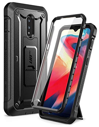 Product Cover SUPCASE Unicorn Beetle Pro Series Case for OnePlus 7/6T, Full-Body Rugged Holster Kickstand OnePlus 7/6T Case with Built-in Screen Protector (Black)