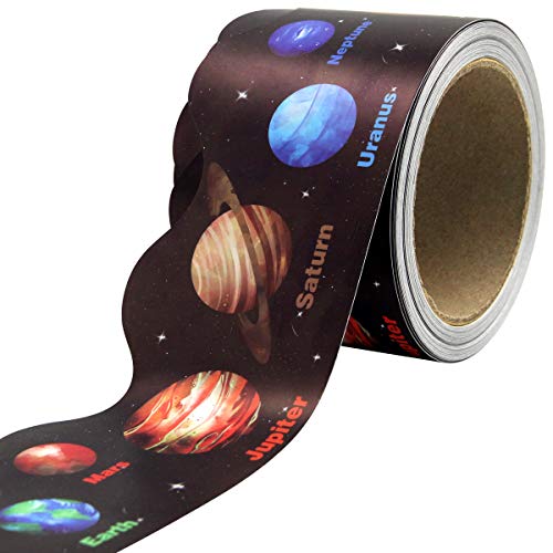 Product Cover Solar System Bulletin Board Border Planet Space Trimmer for Classroom 36ft One Roll
