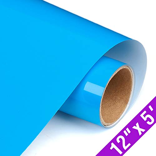 Product Cover TransWonder Premium Heat Transfer Vinyl HTV Rolls for T Shirts 12in.x5ft. Easy Weed Iron on HTV Vinyl Compatible with Silhouette Cameo & Cricut (Royal Blue)