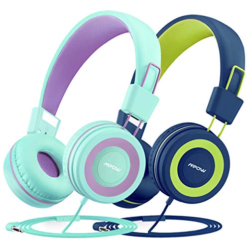 Product Cover Mpow CH8 Kids Headphones (2-Pack), Foldable Wired Cord On-Ear Headsets, Safety Volume Limited, Comfortable and Durable Earphones w/Audio Splitter for Toddlers/Children/School/Travel/Plane/Boys/Girls