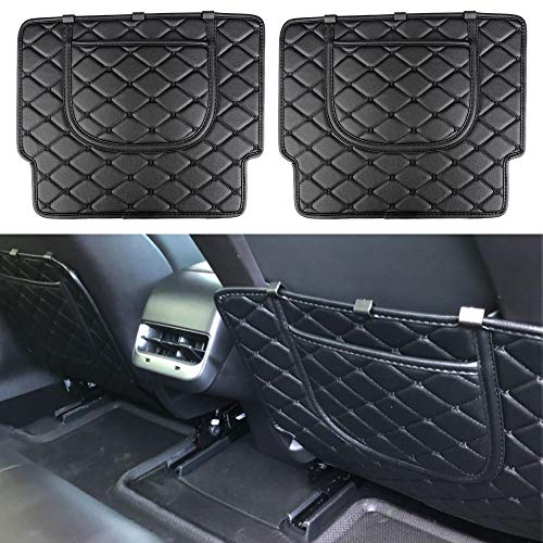 Product Cover BASENOR Tesla Model 3 Car Seat Protector Mat Car Seat Back Kick Covers (Set of Two)