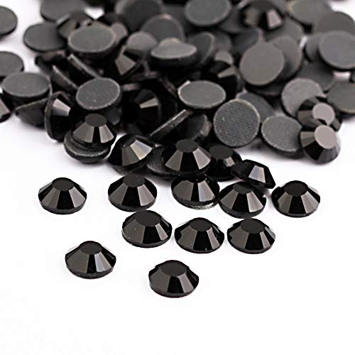 Product Cover Beadsland Crystal Hotfix Rhinestone,Machine Cut Stone 144pcs/pkg (Black, 6mm)