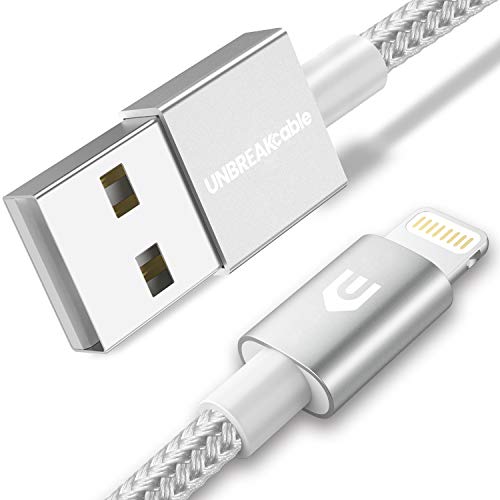 Product Cover UNBREAKcable iPhone Charger Cable - [Apple MFi Certified] 6.6ft/2m Nylon Braided Apple Charger Lead USB Fast Charging Lightning Cable for iPhone 11/11 Pro/11 Pro Max/X/XS/XR/XS Max/8/7/6s/6 Plus, iPad