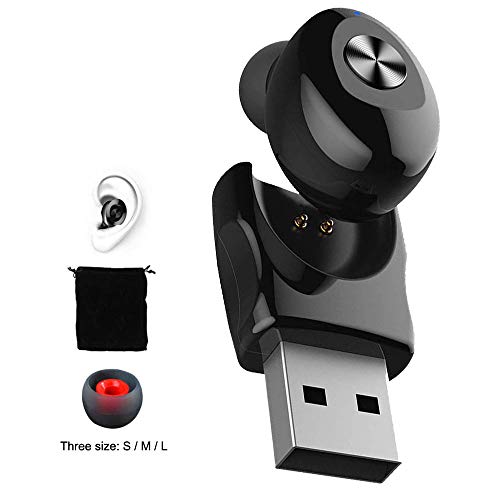 Product Cover Mini Bluetooth Earbud,IULONEE Wireless Sport Earphone Portable Earpiece V5.0 Small Invisible Headphone IPX5 Waterproof HiFi 3D Stereo Car Bluetooth Headset with Microphone for Cell Phone(1PC, Black)