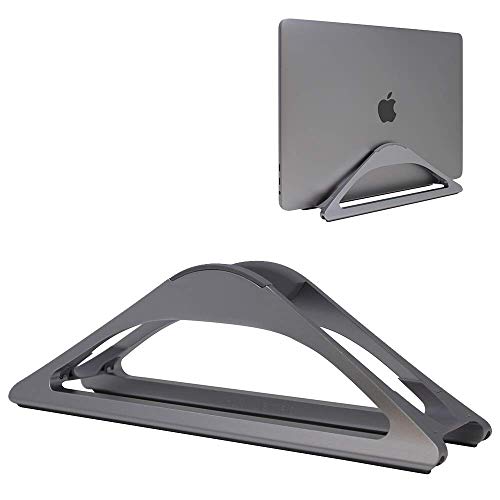Product Cover HumanCentric Vertical Laptop Stand for Desks (Space Gray) | Adjustable Holder to Dock Apple MacBook, MacBook Pro, and Other Laptops to Organize Work & Home Office