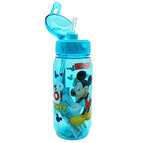 Product Cover Runninglion Kids Water Bottle with Straw 15.5 oz Leak Proof BPA Free Mickey Mouse Cup for School Children Student Birthday (Mickey)