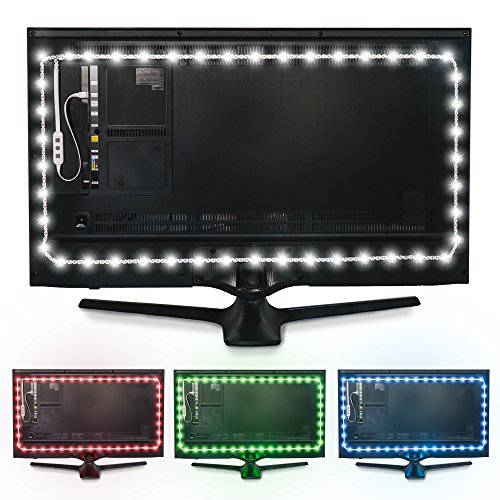 Product Cover Luminoodle Color Computer Monitor Backlight - 15 Color Bias Lighting with Remote - 3.3 ft for Monitors up to 24