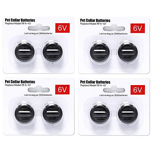 Product Cover Bsioff 6V Pet Collar Batteries Compatible with PetSafe RFA-67 6 Volt Replacement Battery (8 Pack)