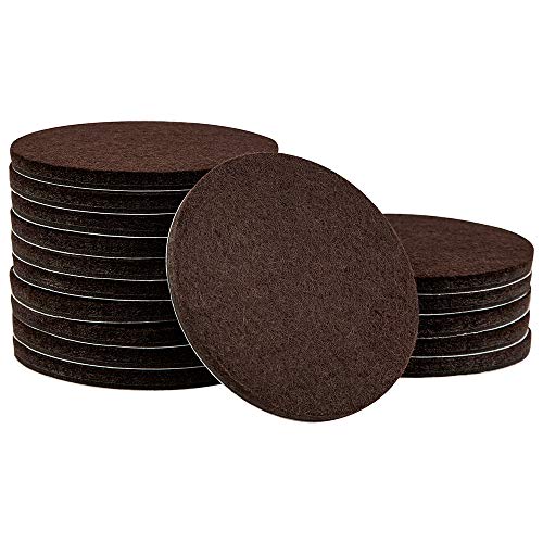Product Cover softtouch 4723895N Heavy Duty Felt Furniture Pads to Protect Hardwood Floors from Scratches, 3 Inch, Brown, 16 Piece