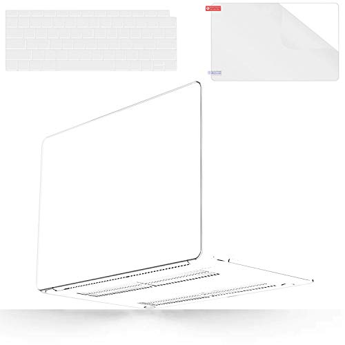 Product Cover MacBook Air 13 Inch Case Older Version 2010-2017 Release (Model: A1369 / A1466), Akit Rubber Coated Hard Shell Case and Keyboard Skin Cover for Apple MacBook Air 13, Crystal Clear