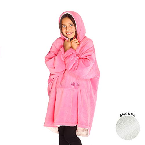 Product Cover THE COMFY | The Original Oversized Sherpa Blanket for Kids, Seen On Shark Tank, One Size Fits All Pink