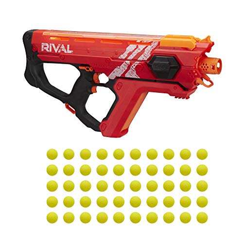 Product Cover NERF Perses MXIX-5000 Rival Motorized Blaster (red) -- Fastest Blasting Rival System, Up to 8 Rounds Per Second -- Rechargeable Battery, Quick-Load Hopper