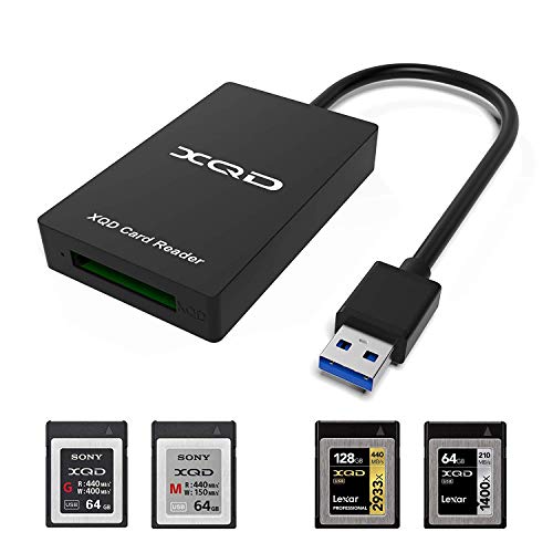 Product Cover 【Upgraded Version】Cateck XQD Card Reader, 5Gpbs Super Speed USB 3.0 xqd memory card reader, Compatible with Sony G/M Series USB Mark XQD Card, Lexar 2933x/1400x USB Mark XQD Card, Support Windows/Mac