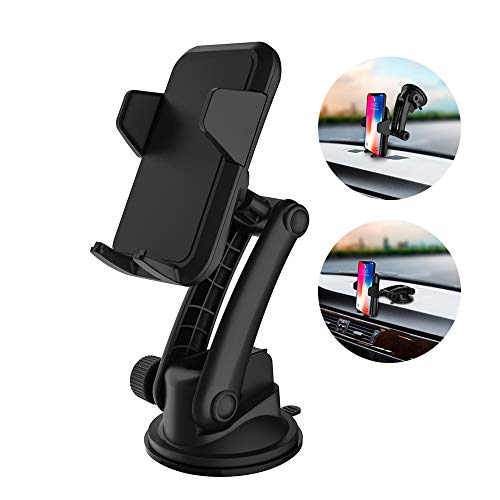 Product Cover Cell Phone Holder for Car, Car Phone Mount, Yostyle Car Windshield & Dashboard Phone Mount Cradle for iPhone X/Xs/XR/Xs Max/8/8Plus/7/6s/SE,Galaxy S10/S9/S8/S7/Note 8 9,LG, Nexus, Sony,BlackBerry