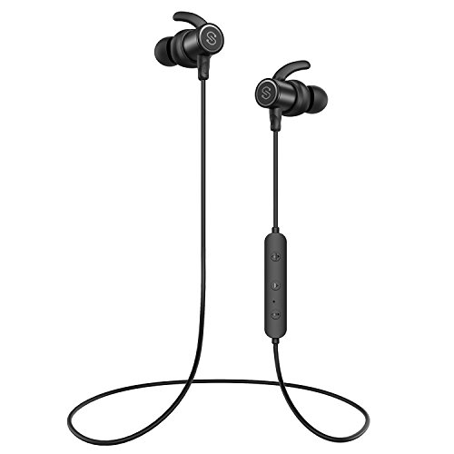 Product Cover SoundPEATS Bluetooth Earphones, Wireless 4.1 Magnetic Earphones, in-Ear IPX6 Sweatproof Headphones with Mic (Superior Sound with Upgraded Drivers, APTX, 8 Hours Working Time, Secure Fit Design)