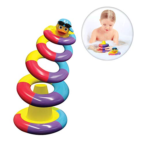 Product Cover Playahoy Floating Bath Toys For Boys and Girls - Float and Play Stacking Rings For Baby Toddlers and Kids