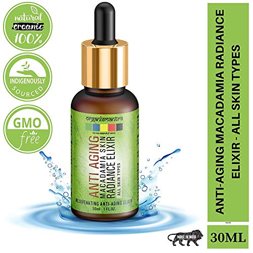 Product Cover Organix Mantra USDA Organic Anti Aging Macadamia Radiance Elixir for face with Moroccan Argan Oil, Rosehip Oil, Avocado Oil, Vitamin E, 30ML