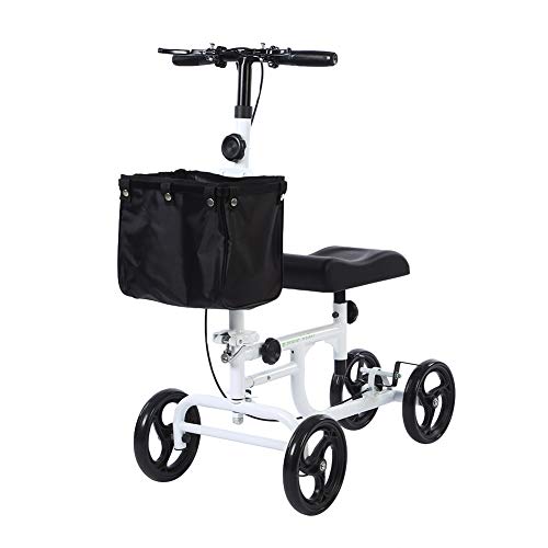 Product Cover BEYOUR WALKER Folding Knee Walker for Foot Injuries with Dual Braking System Crutches Alternative White