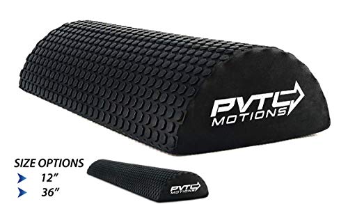 Product Cover PVTL Half Foam Roller 12 inch Foam Roller for Physical Therapy & Exercise Black optp foam roller 1 Year Guarantee foam physical therapy equipment (Half-Round, 12