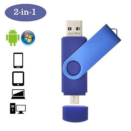 Product Cover Micro USB Flash Drive 32GB, ARETOP 2 in 1 OTG Dual Flash Drive USB 2.0 Compatible for Samsung Galaxy S7, S6 More Android Phone Flash Drive 32GB Thumb Drive Pendrive Memory Stick Computer PC Storage