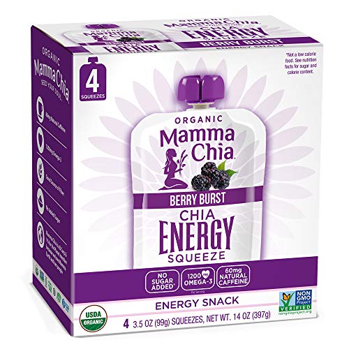 Product Cover Mamma Chia Organic Energy Squeeze Snack, Berry Burst, 24 count (Pack of 1)