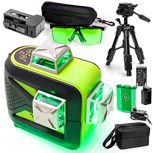 Product Cover TANOX TX-93GR 3d Green Laser Level, Enhancement Goggles, Tripod Set - 3D 3x360 Green Beam Self-Leveling Laser Level & Protective Eyewear - Professional, High-Precision Leveler With 3-Way Charge