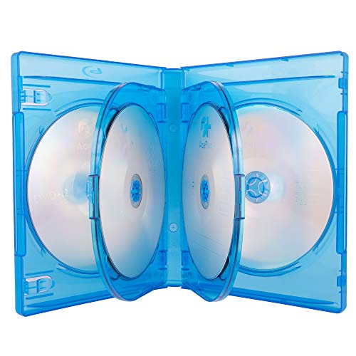 Product Cover AcePlus 10 Pieces Blu-ray Replacement Case for 6 Discs 22mm with Clear Wrap Around Sleeve