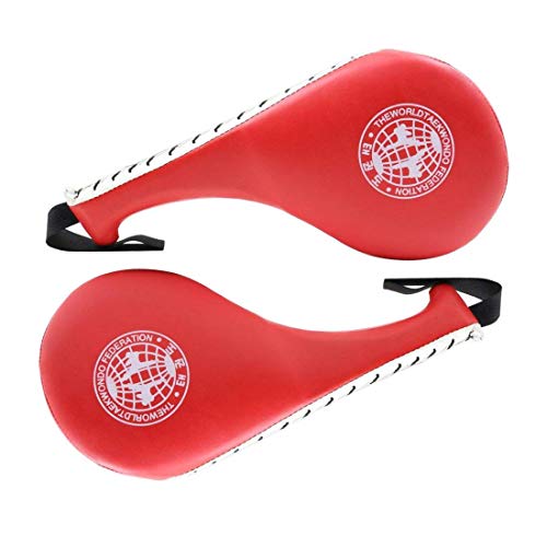 Product Cover POWGYM Pack of 2 Red Taekwondo Durable Kick Pads Targets for Kickboxing Training