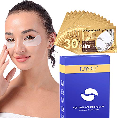 Product Cover 30Pairs JUYOU Collagen Under Eye Patches, Eye Masks, Eye Treatment Pads for Anti-wrinkles, Puffy Eyes, Dark Circles, Eye Bags