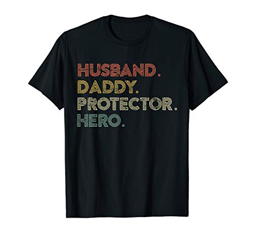 Product Cover Mens Husband Daddy Protector Hero Cute Fathers Day Gift From Wife T-Shirt