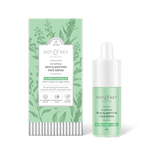 Product Cover Acne Treatment Serum, Tea Tree Clear Skin Serum for blemish-free acne-prone skin with Salicylic Acid & Neem Oil, 1fl oz.