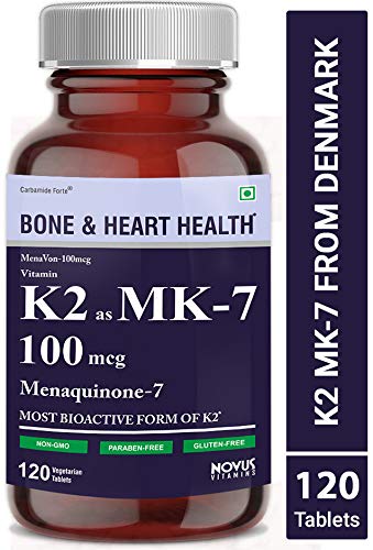 Product Cover Carbamide Forte Vitamin K2 MK7 100mcg Supplement | Light & Mineral Stable, High Potency Vitamin K2 MK7 from Denmark - 120 Veg Tablets