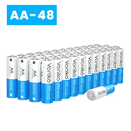 Product Cover VONIKO - Premium Grade AA Batteries - 48 Pack - Alkaline Double AA Battery - Ultra Long-Lasting, Leakproof 1.5v Batteries - 10 Year Shelf Life