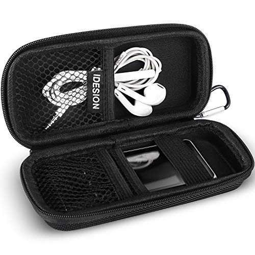 Product Cover MP3 MP4 Player Case KINGTOP Durable Hard Shell Travel Carrying Case for MP3 MP4 Players,iPod Nano,iPod Shuffle,USB Cable,Earphones,Memory Cards,U Disk,Keys (L) (5.3x2.1x1.5inch)